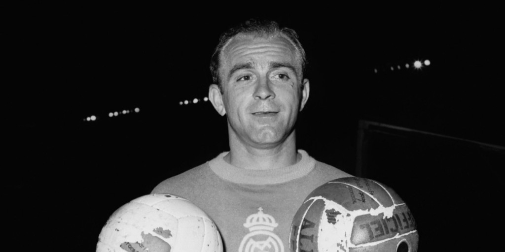 Portrait of Argentinian-born Spanish forward Alfre